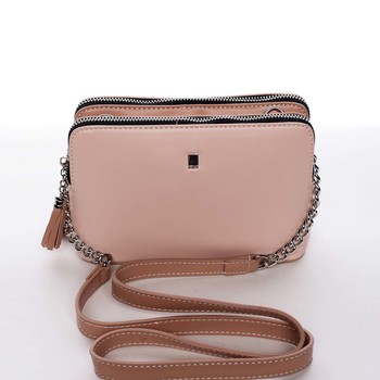 Malá elegantní a moderní crossbody kabelka růžová - David Jones Melany