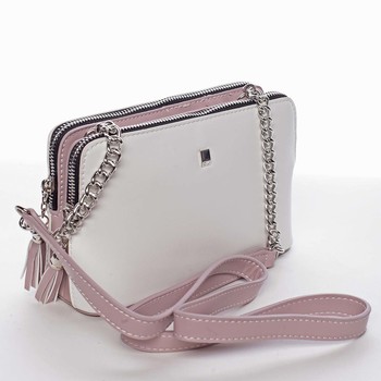 Malá elegantní a moderní crossbody kabelka bílá - David Jones Melany