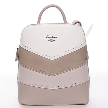 Originální a moderní městský krémově šedý batoh - David Jones JeanPaul