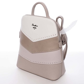 Originální a moderní městský krémově šedý batoh - David Jones JeanPaul