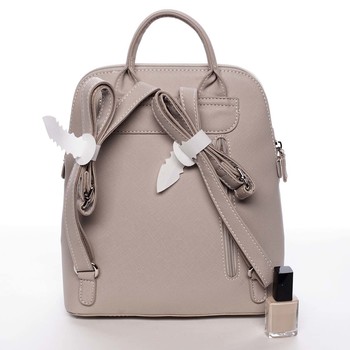 Originální a moderní městský krémově šedý batoh - David Jones JeanPaul