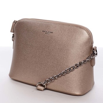 Osobitá a elegantní dámská zlatá crossbody kabelka - David Jones Milagros