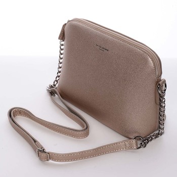 Osobitá a elegantní dámská zlatá crossbody kabelka - David Jones Milagros