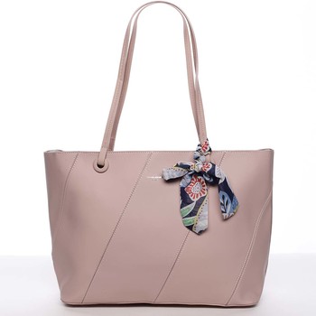Velká elegantní a originální dámská růžová kabelka přes rameno - David Jones Keiko