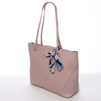 Velká elegantní a originální dámská růžová kabelka přes rameno - David Jones Keiko