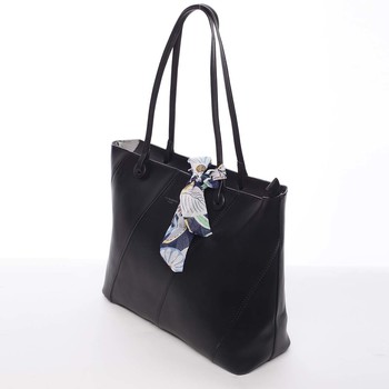 Velká elegantní a originální dámská černá kabelka přes rameno - David Jones Keiko