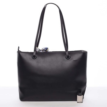 Velká elegantní a originální dámská černá kabelka přes rameno - David Jones Keiko