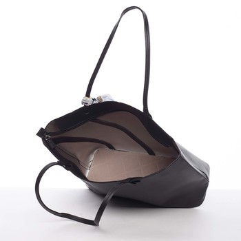 Velká elegantní a originální dámská černá kabelka přes rameno - David Jones Keiko