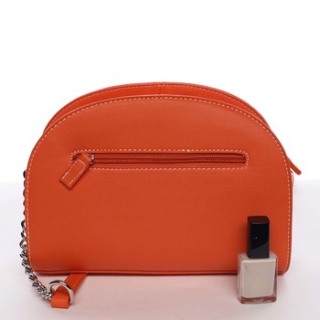 Módní oblá dámská crossbody oranžová kabelka - David Jones Anny