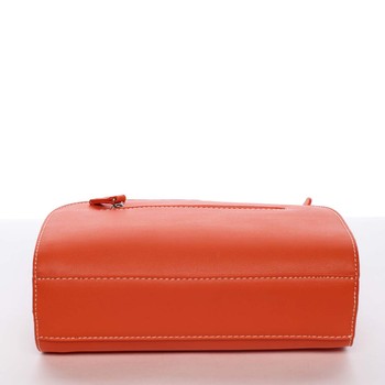 Módní oblá dámská crossbody oranžová kabelka - David Jones Anny