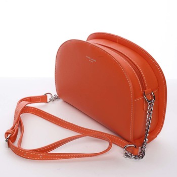 Módní oblá dámská crossbody oranžová kabelka - David Jones Anny