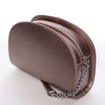 Módní oblá dámská crossbody zlatá kabelka - David Jones Anny