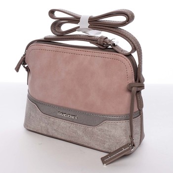 Lososově růžová malá crossbody kabelka pro ženy - David Jones Fiorella