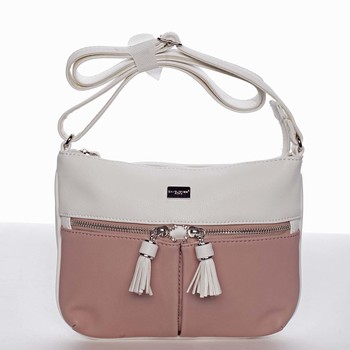 Stylová dámská crossbody kabelka starorůžová - David Jones Valeria