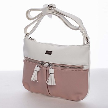 Stylová dámská crossbody kabelka starorůžová - David Jones Valeria