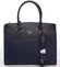 Dámská luxusní lehce perforovaná tmavě modrá kabelka - David Jones Dapphnei