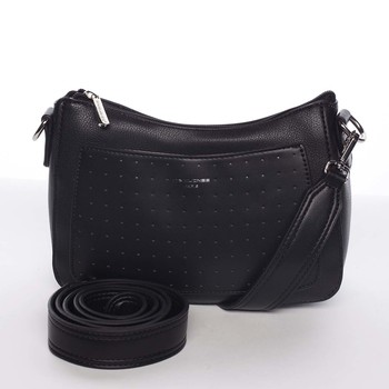 Dámská prostorná crossbody kabelka černá - David Jones Kiara