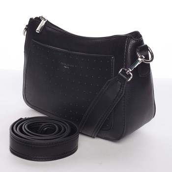 Dámská prostorná crossbody kabelka černá - David Jones Kiara