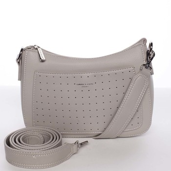 Dámská prostorná crossbody kabelka šedá - David Jones Kiara