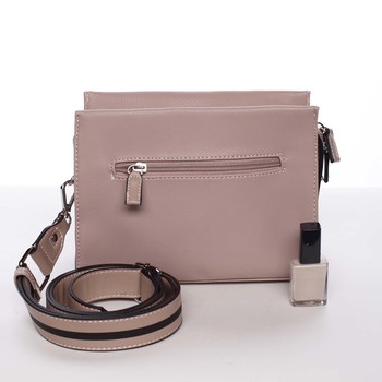 Dámská starorůžová crossbody kabelka s kapsičkou - David Jones Angeli