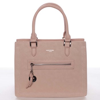 Jemná a elegantní dámská růžová kabelka do ruky - David Jones Eliana