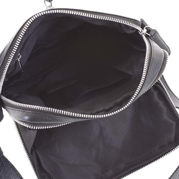 Lehká praktická kožená černá crossbody taška - Tomas Linive