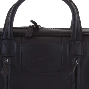 Luxusní kožená taška přes rameno černá - Gerard Henon Derell