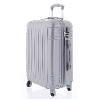 Moderní stříbrný skořepinový cestovní kufr sada - Ormi Dopp S, M, L