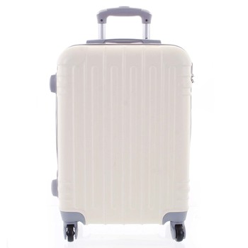 Moderní krémově bílý skořepinový cestovní kufr - Ormi Dopp L