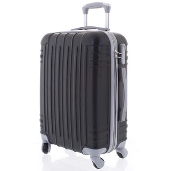 Moderní černý skořepinový cestovní kufr sada - Ormi Dopp S, M, L