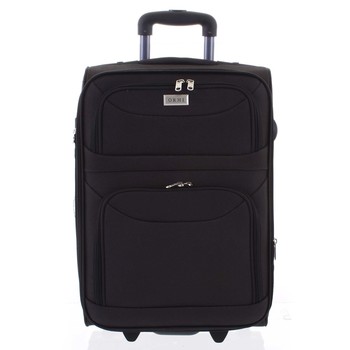 Klasický látkový černý cestovní kufr sada - Ormi Stof S, M, L