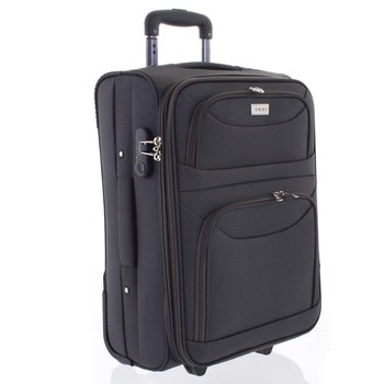 Klasický látkový tmavě šedý cestovní kufr sada - Ormi Stof S, M, L