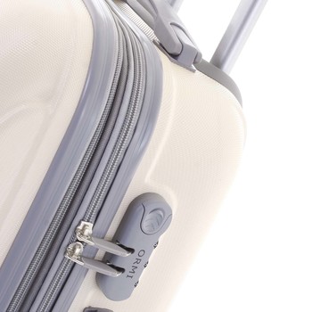 Pevný cestovní kufr krémově bílý sada - Ormi Evenger S, M, L