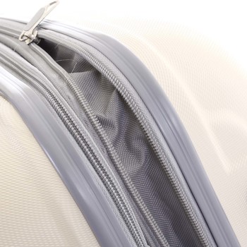 Pevný cestovní kufr krémově bílý - Ormi Evenger S