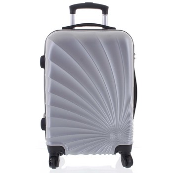 Originální pevný cestovní kufr světle stříbrný - Ormi Sheli L
