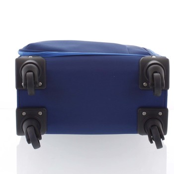 Kvalitní elegantní látkový modrý cestovní kufr - Ormi Mada S