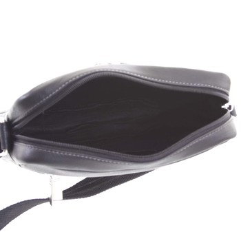 Černá luxusní kožená pánská taška - Sendi Design IG987