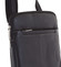 Černá prošívaná pánská kožená taška přes rameno - Sendi Design Hans