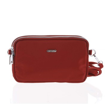 Stylová malá dámská crossbody kabelka tmavě červená - David Jones Nicolle