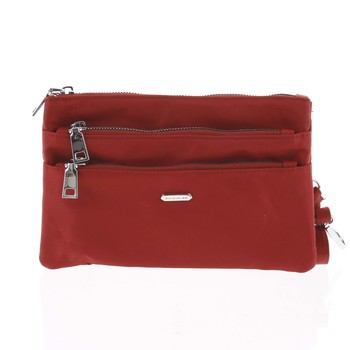 Stylová dámská listová crossbody kabelka tmavě červená - David Jones Daniella