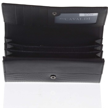 Dámská peněženka kožená lakovaná černá - Cavaldi H221
