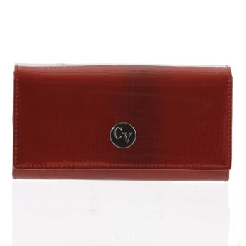 Dámská elegantní kožená peněženka červená - Cavaldi H271