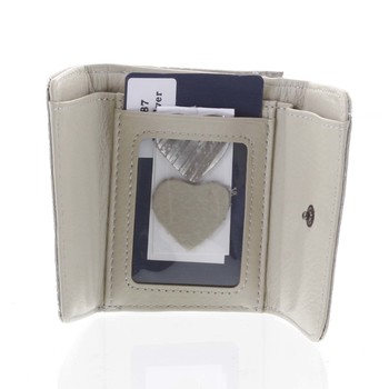 Malá dámská peněženka kožená stříbrná - Rovicky 55287
