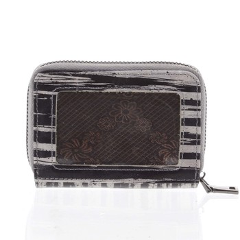 Malá dámská peněženka kožená černo-šedá - Rovicky 5157