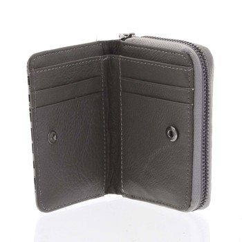 Malá dámská peněženka kožená černo-šedá - Rovicky 5157