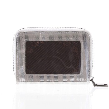 Malá dámská peněženka kožená stříbrná - Rovicky 5157