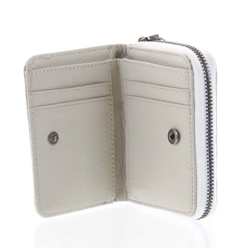 Malá dámská peněženka kožená stříbrná - Rovicky 5157