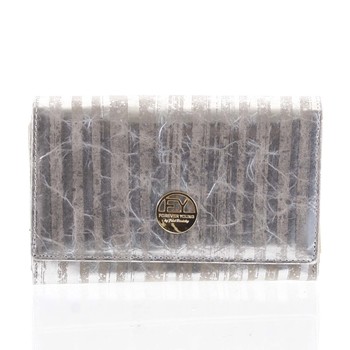 Dámská peněženka kožená stříbrná - Rovicky 76112
