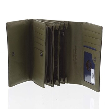 Dámská peněženka kožená olivová - Rovicky 76112