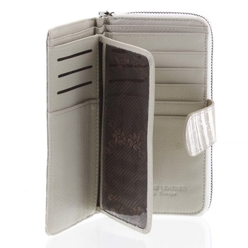 Dámská peněženka kožená stříbrná - Rovicky 76116